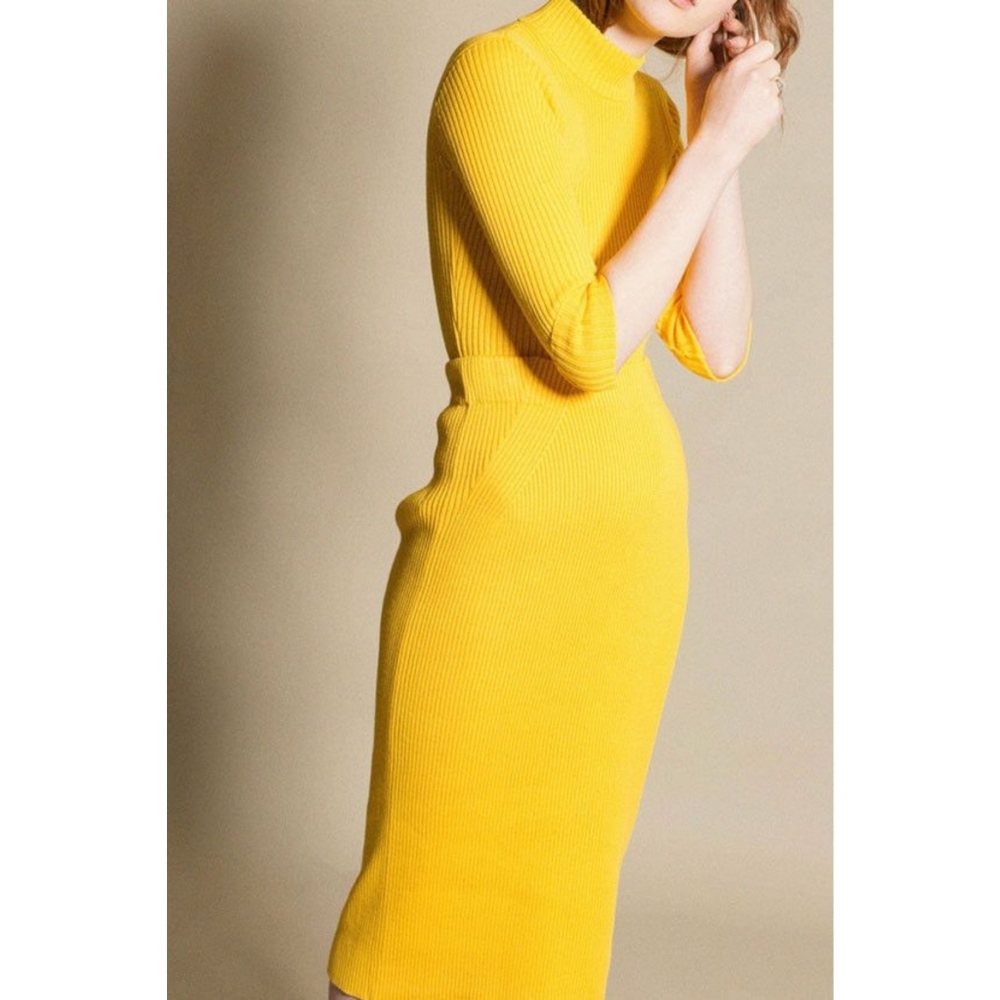 Mara Hoffman Midi Skirt in Yellow Siize XS